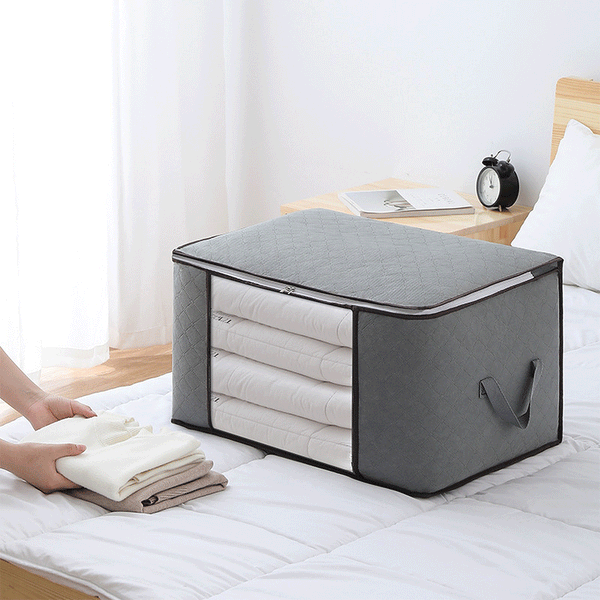 110 GSM Non-Woven Blankets & Clothes Storage Bag-Grey
