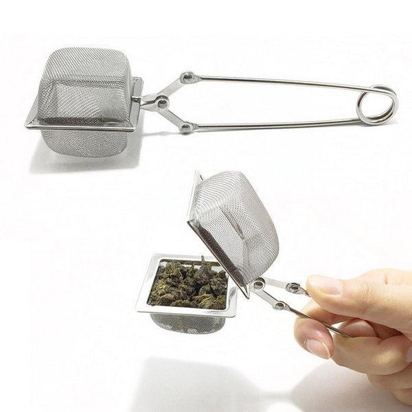 Mayumi Silver Tea Infuser – Filter Clip in Square Shape