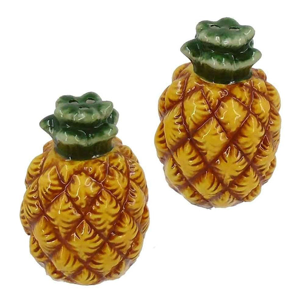 Pineapple Ceramic Salt & Pepper Shaker With Ceramic Tray (BFJ)