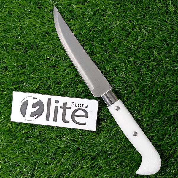 BaisHun Knife with Sharp Blade and White Polypropylene Handle (IE)