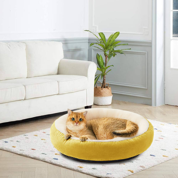 Super Soft Velvet Stuff Round Cat Bed / Cozy Cat Cushion