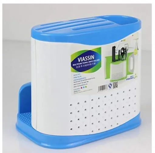 High Quality Plastic Kitchen Utensil Holder Knife Block Countertop Slot Organizer for Knives and Scissors