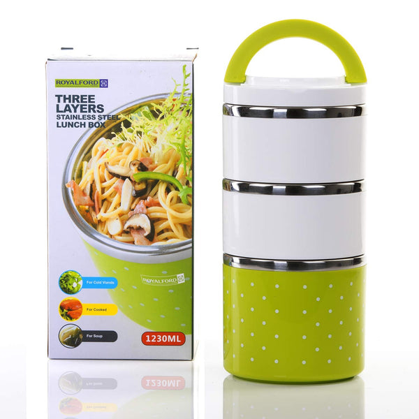 3 Layers Stainless Steel Lunch Box / Tiffin Box For office And school (FFJ)