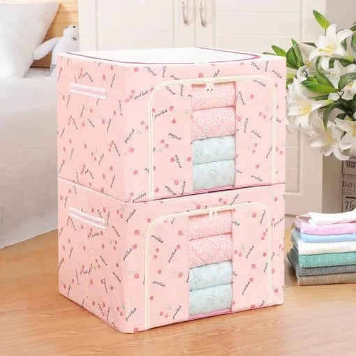 1 PC Oxford Cloth Frame Folding Storage Box / Portable Organizer