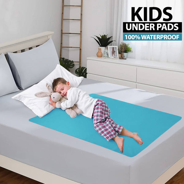 Ultra Soft 100% Waterproof Under Pad For Kids And Adults Sky Blue Color