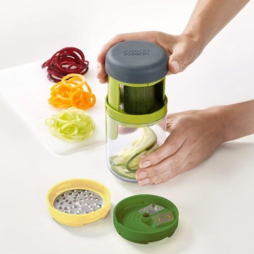 3-in-1 Hand Held Spiralizer / Self-Aligning Design Slicer (DAE)