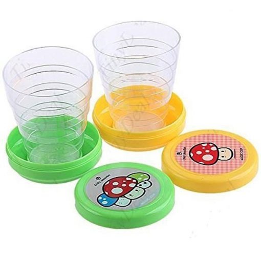 2 PCS Portable Plastic Folding Collapsible Magic Cups