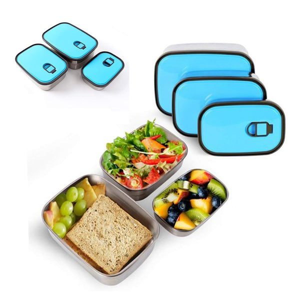 3 PCS Tedemei Stainless Steel Insulated Leak Proof & Air Tight Lunch Box