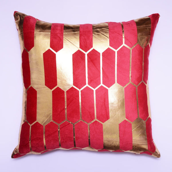 Luxury Foil print Valvet Cushions Cover 16″ x 16″(mehroon)1040473