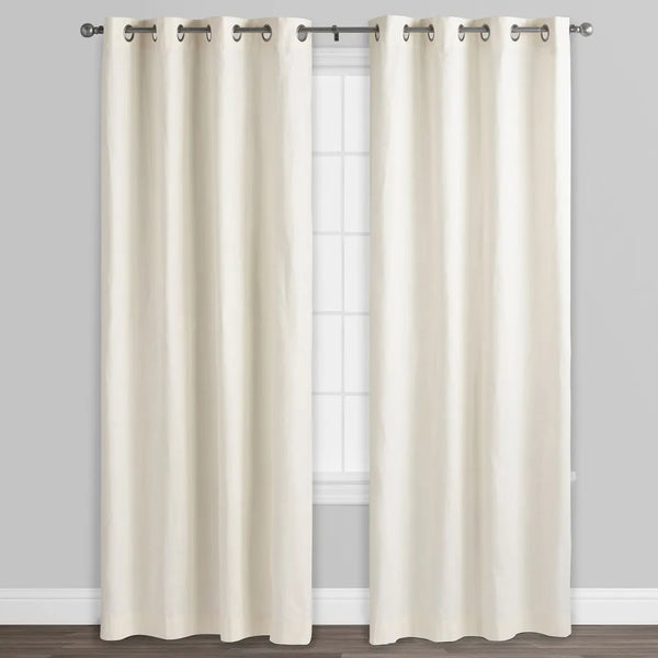 Floral Printed Cotton Eyelet Curtain (66″x 90″)