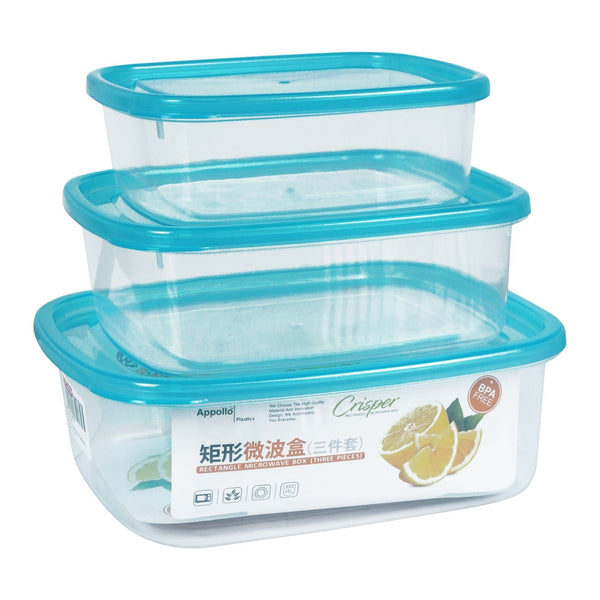 Crisper Food Container / Food Storage Boxes in Rectangle Shaped In Blue Color ( Small)