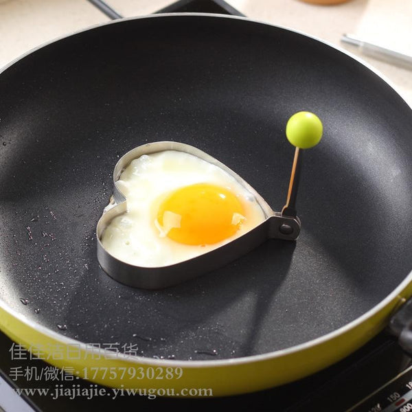 Heart Shape Stainless Steel Cookie Cutter With Handle / Stainless Steel Egg Mold