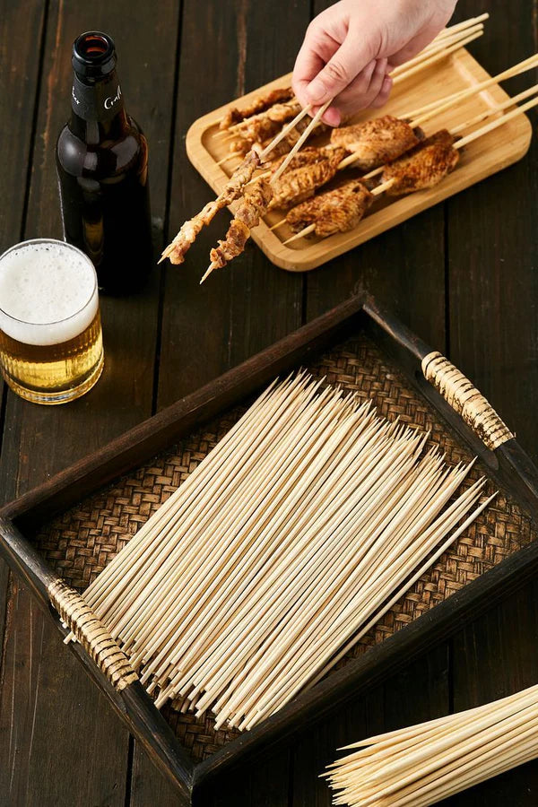 Bamboo Skewers BBQ Sticks for Shish Kabob ,Marshmallow, Appetizer, Fruit