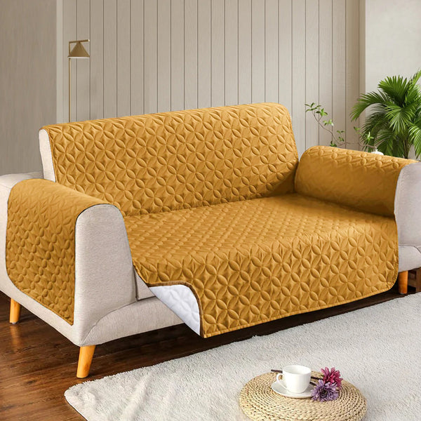 Microfiber Quilted Sofa Cover- Skin